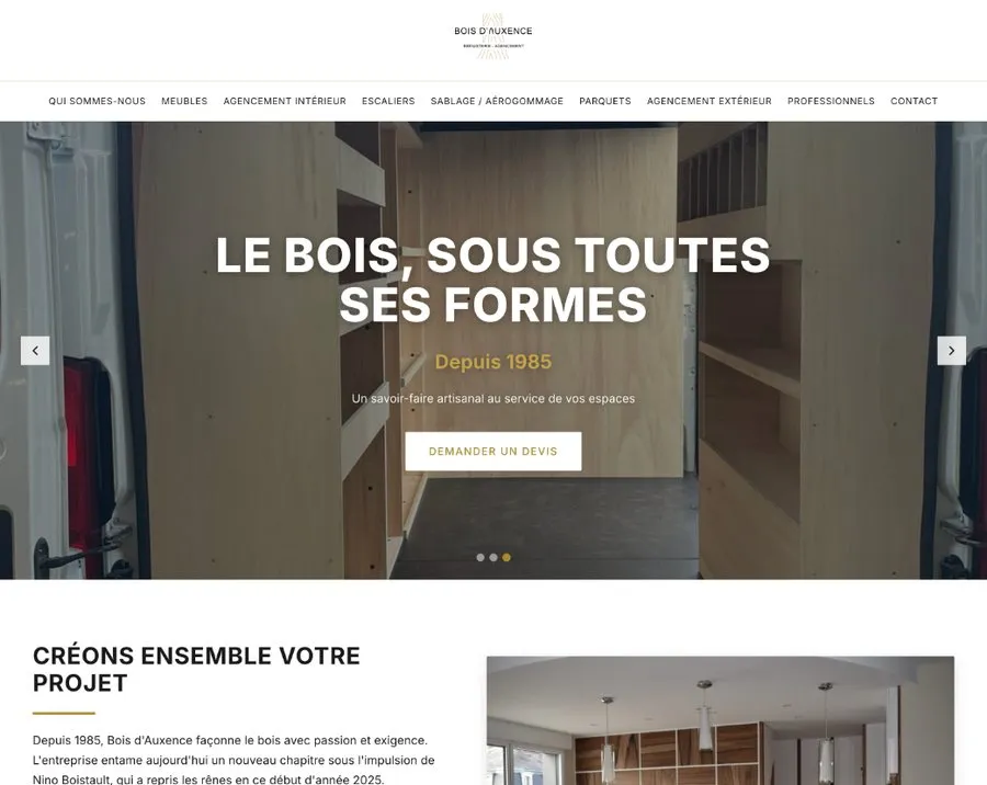 Bois d’Auxence — Site vitrine