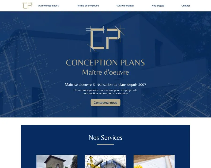 Conception Plans — Site vitrine