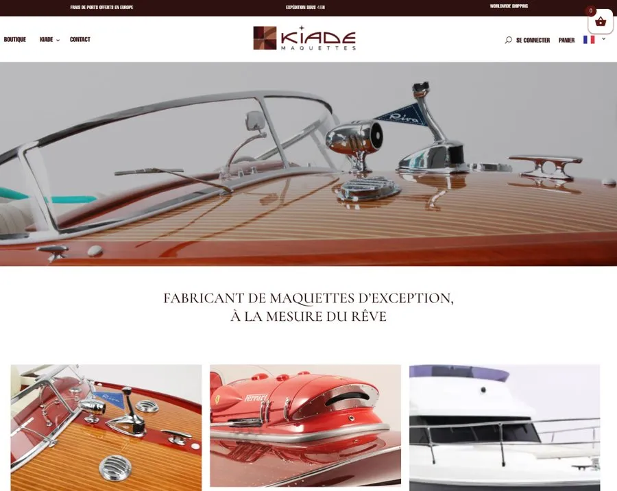 Kiade Maquettes — Site E-commerce